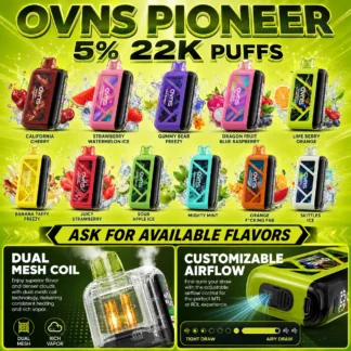 OVNS Pioneer 5% disposable vape - up to 22,000 puffs